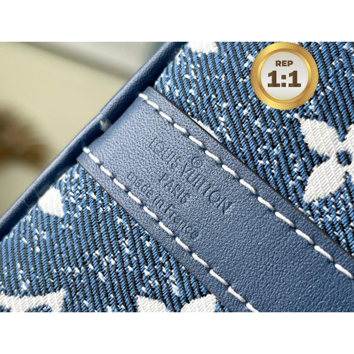 [REP 1:1] Louis Vuitton Speedy Bandouliere 25 Monogram Denim Jacquard Navy Blue 9.8in/25cm
